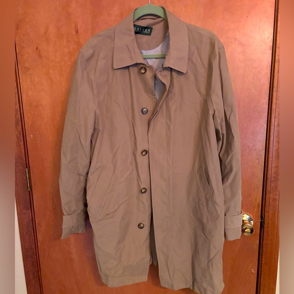 Ralph Lauren tan overcoat size 44R
